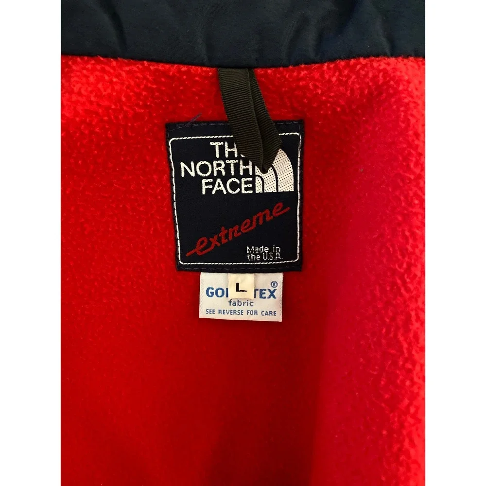 Vintage North Face Extreme Gore-Tex Jacket Mens L Navy Red Made in USA Hooded